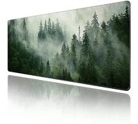 Tapis de Souris Forêt Verte Brumeuse 900x400mm Tapis de Souris Large étendu Tapis de Souris à Bords Cousus Base en Caoutchouc antidérapante Tapis de Souris de Jeu pour Ordinateur Gamer