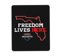 Tapis De Souris Freedom Lives Here Florida Ron Desantis 2024 President sous-Main Anti-Dérapant Tapis De Bureau Parfait Mouse Pad pour Voyage Table Travail 25X30CM