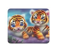 Tapis De Souris, Frères Et Sœurs De Bébés Tigres ! Souris De Gaming Doux Tapis Souris Stable Tapis De Souris D'Ordinateur pour Souris Bureau 25X30Cm