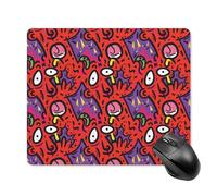 Tapis De Souris Fright Scream Abstract Doodles Tapis Souris Imperméable Mouse Pad Durable Mousepad pour Ordinateur Portable Ordinateur Bureau L