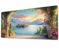Tapis de Souris Front De Mer Gaming Mouse Pad Grand Extended XXL 800x400 Tapis de Bureau Surface Lisse Durable avec Base en Caoutchouc Imperméable et Antidérapante Mousepad Bureau,Ordinateur zj-606
