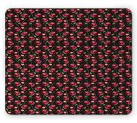Tapis De Souris Fruit Été Mûr Cerise Branche Fraîcheur Aliments Biologiques Manger Baie Illustration Bureau Tapis Souris Lavable Tapis De Souris Carré, pour Ordinateur, 25x30cm