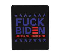 Tapis De Souris Fuck Biden and Fuck You Voting Him sous-Main Parfait Tapis De Bureau Doux Mouse Pad pour Table Voyage Travail 25X30CM