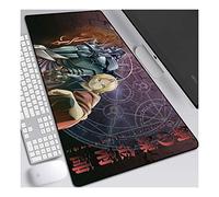 Tapis de Souris Fullmetal Alchemist Anime Extended XXL, Tapis de Souris de Jeu Rapide, Grand Tapis de Souris Anime 800x300 mm avec Base en Caoutchouc antidérapant, Bords Cousus de 3 mm, pour PC, B