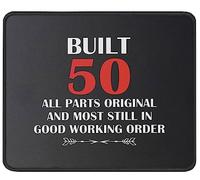 Tapis De Souris Funny 50Th Birthday B Day Mousepad Anti-Dérapant Mouse Pad Comfortable Tapis De Bureau pour Table Claviers Voyage 25X30CM