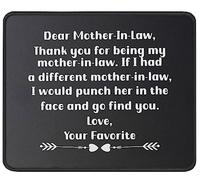 Tapis De Souris Funny Dear Mother in Law Thank You sous-Main Comfortable Mouse Pad Anti-Dérapant Mousepad pour Travail Table Claviers 25X30CM