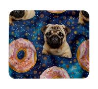 Tapis De Souris Galaxy Donuts Pug Dogs Accessoires De Jeu Imperméable Tapis Souris Durable sous-Main pour Travail Bureau Ordinateur Portable M
