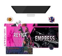 Tapis de Souris Game Valorant Jett Omen Phoenix Viper | Tapis de Souris Gamer XL | Usage Bureau, Étude & Maison | Base Antidérapante + Surface Douce (7, 35.4" × 15.7" × 0.12")