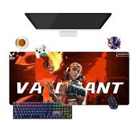 Tapis de Souris Game Valorant Jett Omen Phoenix Viper | Tapis de Souris Gamer XL | Usage Bureau, Étude & Maison | Base Antidérapante + Surface Douce (10, 35.4" × 15.7" × 0.12")