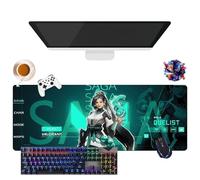Tapis de Souris Game Valorant Jett Omen Phoenix Viper | Tapis de Souris Gamer XL | Usage Bureau, Étude & Maison | Base Antidérapante + Surface Douce (3, 31.5" × 11.8" × 0.12")