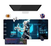 Tapis de Souris Game Valorant Jett Omen Phoenix Viper | Tapis de Souris Gamer XL | Usage Bureau, Étude & Maison | Base Antidérapante + Surface Douce (5, 35.4" × 15.7" × 0.12")