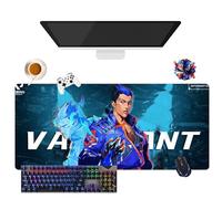 Tapis de Souris Game Valorant Jett Omen Phoenix Viper | Tapis de Souris Gamer XL | Usage Bureau, Étude & Maison | Base Antidérapante + Surface Douce (12, 35.4" × 15.7" × 0.12")