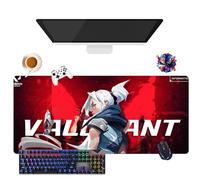 Tapis de Souris Game Valorant Jett Omen Phoenix Viper | Tapis de Souris Gamer XL | Usage Bureau, Étude & Maison | Base Antidérapante + Surface Douce (9, 35.4" × 15.7" × 0.12")