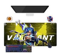 Tapis de Souris Game Valorant Jett Omen Phoenix Viper | Tapis de Souris Gamer XL | Usage Bureau, Étude & Maison | Base Antidérapante + Surface Douce (2, 35.4" × 15.7" × 0.12")