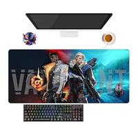 Tapis de Souris Game Valorant Jett Omen Phoenix Viper | Tapis Gamer XXL (90 x 40 cm) | Base Antidérapante + Surface Douce | Parfait pour Bureau et Gaming (5)