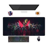 Tapis de Souris Game Valorant Jett Omen Phoenix Viper | Tapis Gamer XXL (90 x 40 cm) | Base Antidérapante + Surface Douce | Parfait pour Bureau et Gaming (2)