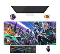 Tapis de Souris Game Valorant Jett Omen Phoenix Viper | Tapis Gamer XXL (90 x 40 cm) | Base Antidérapante + Surface Douce | Parfait pour Bureau et Gaming (1)