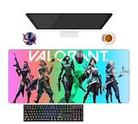Tapis de Souris Game Valorant Jett Omen Phoenix Viper | Tapis Gamer XXL (90 x 40 cm) | Base Antidérapante + Surface Douce | Parfait pour Bureau et Gaming (7)