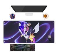 Tapis de Souris Game Valorant Jett Omen Phoenix Viper | Tapis Gamer XXL (90 x 40 cm) | Base Antidérapante + Surface Douce | Parfait pour Bureau et Gaming (6)
