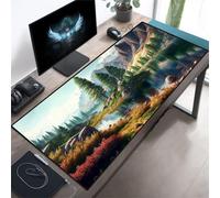 Tapis de Souris Gamer, 1000x500x2 mm Mouse Pad XXL, Grand Tapis de Bureau sous Main, Améliore la précision et la Vitesse, Tapis de Clavier Lavable pour Maison, Gamer, PC (Paysages Naturels)