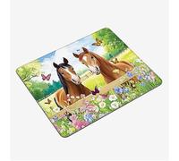 Tapis de Souris Gamer 200x150x3mm, Tapis Souris Vert sous Main Bureau Cheval Mouse Pad Imperméable, avec Base en Caoutchouc, avec Bord Cousu Mousepad, Portable Gaming Accessoire Bureau Cadeaux S0-251