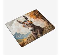 Tapis de Souris Gamer 240x200x3mm, Tapis Souris Brun sous Main Bureau Âne Mouse Pad Imperméable, avec Base en Caoutchouc, avec Bord Cousu Mousepad, Portable Gaming Accessoire Bureau Cadeaux S0-153