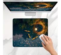 Tapis de Souris Gamer 250x200x3mm, Tapis de Souris Petit Bleu lac Modèle, Base en Caoutchouc Antidérapante, Une Glisse Ultra-Douce Un Suivi Optimal, Imperméable Mouse Pad pour Bureau, Jeu j0j-355