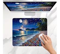 Tapis de Souris Gamer 300x250x3mm, Tapis de Souris Petit Bleu mer Modèle, Base en Caoutchouc Antidérapante, Une Glisse Ultra-Douce Un Suivi Optimal, Imperméable Mouse Pad pour Bureau, Jeu j0j-262