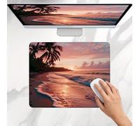Tapis de Souris Gamer 340x280x3mm, Tapis de Souris Petit Coucher soleil plage Modèle, Base en Caoutchouc Antidérapante, Une Glisse Ultra-Douce Un Suivi Optimal,Imperméable Mouse Pad Bureau Jeu j0j-264