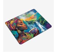 Tapis de Souris Gamer 400x300x3mm, Tapis Souris Afrique sous Main Bureau Femme Mouse Pad Imperméable, avec Base en Caoutchouc, Bord Cousu Mousepad, Portable Gaming Accessoire Bureau Cadeaux S0-749