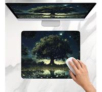 Tapis de Souris Gamer 420x350x3mm, Tapis de Souris Petit Vert Arbre Modèle, Base en Caoutchouc Antidérapante, Une Glisse Ultra-Douce Un Suivi Optimal, Imperméable Mouse Pad pour Bureau, Jeu j0j-32