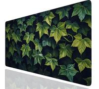 Tapis de Souris Gamer 900x400x3mm, Plante Tapis de Souris Vert avec Bords Surpiqués Accessoires Bureau Travail, Migliora la Precisione e la Velocità, Convient pour la Maison et Le Bureau GKfr-3678