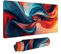 Tapis de Souris Gamer Abstrait Tapis Souris XXL 900x400 mm Mouse Pad avec Base en Caoutchouc Antidérapante,Mouse Pad Antidérapant Étanche pour Pc,Gamer,Accessoire Bureau Decoration,Bande,-dd 1816