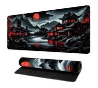 Tapis de Souris Gamer Antidérapant Style Japonais Format Extra Large Surface Lisse Imperméable Accessoire pour Souris Clavier Ordinateur