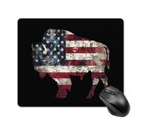 Tapis De Souris Gamer Bison Américain Texturée Tapis De Gaming Résistant À Usure Mousepad pour Jeux Professionnels Ordinateur 25X30Cm
