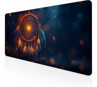 Tapis de Souris Gamer Bleu Tapis de Souris XXL 800x400x3mm, sous Main Bureau Attrape-rêves avec Base en Antidérapant et Imperméable Mouse Pad, Surface Lisse Améliorez la Précision et Vitesse D1-673
