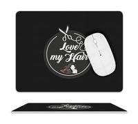 Tapis De Souris Gamer Coiffeur Love My Hair Doux Tapis De Bureau Optimisé Gamer Mouse Pad pour Ordinateur Jeux Pc 25X30Cm
