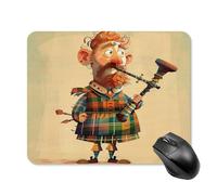 Tapis De Souris Gamer Cornemuse Écossaise De Dessin Animé Durable Tapis De Souris Gaming Doux Mousepad pour Jeux Professionnels Pc 25X30Cm