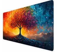 Tapis de Souris Gamer Couleur Tapis de Souris XXL Arbre De La Vie 800 x 300 x 3MM, Gaming Accessoire, Accessoires Bureau avec Coutures sur Les Bords Base en Caoutchouc Antidérapant Surface -XZ86