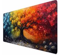 Tapis de Souris Gamer Couleur Tapis de Souris XXL Arbre De La Vie 900 x 300 x 3MM, Gaming Accessoire, Accessoires Bureau avec Coutures sur Les Bords Base en Caoutchouc Antidérapant Surface -XZ42G