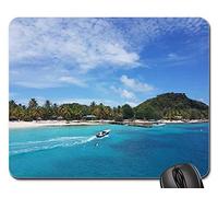 Tapis De Souris Gamer, Grenadines Paradis Océan Tropical Ciel Plage Sable Tapis De Souris Antidérapante Tapis Souris Optimisé Souris De Gaming pour Pc Souris Professionnels 25X30Cm