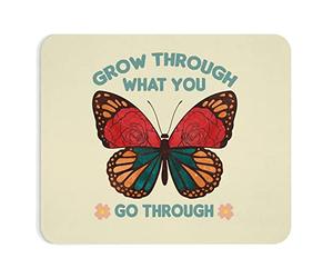 Tapis De Souris Gamer, Inspiration pour Grandir Grâce Au Papillon Tapis De Souris De Jeu Portable Tapis De Souris Gaming Base en Caoutchouc Souris De Bureau pour Souris Bureau 25X30Cm