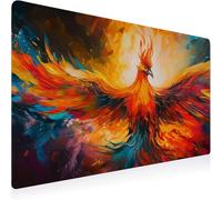 Tapis de Souris Gamer jaune Tapis de Souris XXL 1000x500x3mm, Sous Main Bureau Phénix avec Base en Caoutchouc Antidérapant et Imperméable Mouse Pad, Surface Lisse Améliorez Précision et Vitesse D1-183