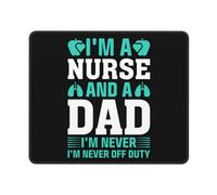 Tapis De Souris Gamer, Je suis Infirmière Et Papa, Je Ne suis Jamais en Congé Tapis De Souris D'Ordinateur Doux Mousepad Durable Souris De Gaming pour Joueurs Professionnels Ordinateur 25X30Cm