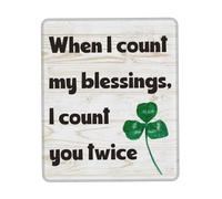 Tapis de Souris Gamer La Saint-Patrick : Quand Je Compte Mes bénédictions