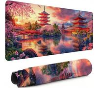 Tapis de Souris Gamer Lac Tapis Souris XXL 800 x 400 mm, sous Main Bureauavec Bords Cousus, Paysage Mouse Pad avec Caoutchouc Antidérapant, pour Le Bureau Et La Maison, Cadeaux pour Hommes C-1894
