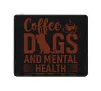 Tapis De Souris Gamer, Les Chiens Buveurs De Café Et La Santé Mentale Tapis De Souris Gaming Durable Mousepad Base en Caoutchouc Souris De Bureau pour Ordinateur Bureau 25X30Cm