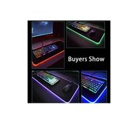 Tapis de Souris Gamer Lumineux Tapis de souris LED Light, Gaming Mouse Pad avec LED Rétro-Eclairage RVB avec câble USB, 300*800*4