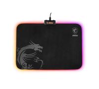 MSI Tapis de souris gaming Agility GD60 RGB – 290×386×10.2mm, tissu, antidérapant, 1,8m, noir/gris