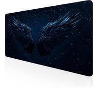 Tapis de Souris Gamer Noir Tapis de Souris XXL 900x500x3mm, sous Main Bureau Aile avec Base en Caoutchouc Antidérapant et Imperméable Mouse Pad, Surface Lisse Améliorez la Précision et Vitesse D1-931
